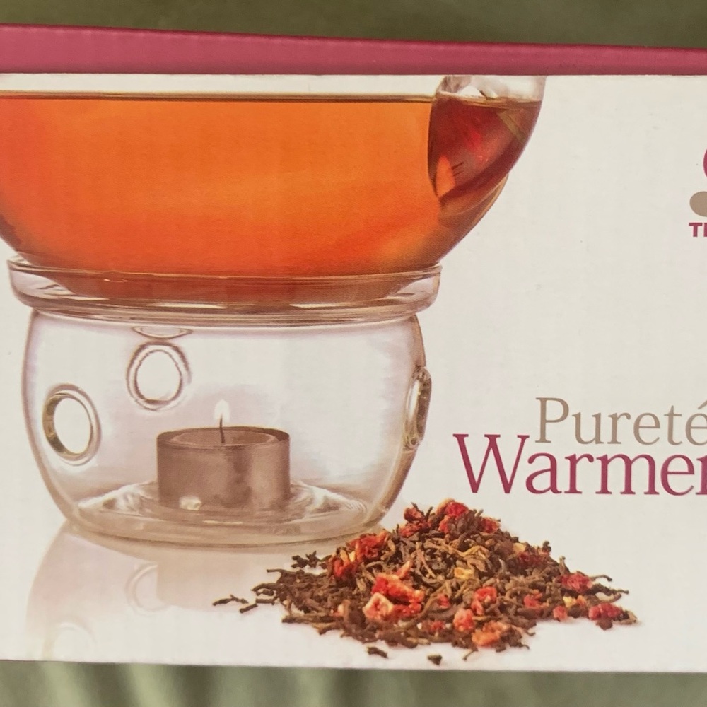 Teavana NIB Glass Tea Warmer - Clear